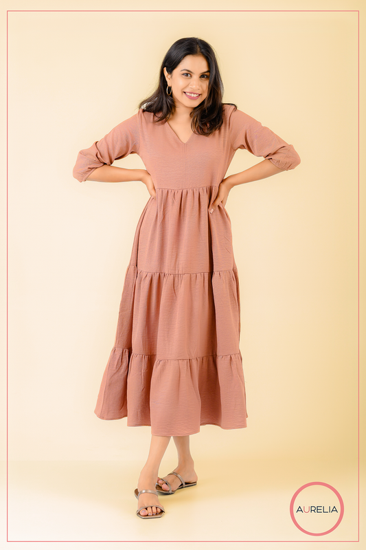 AURELIA PINK GATHERED DRESS