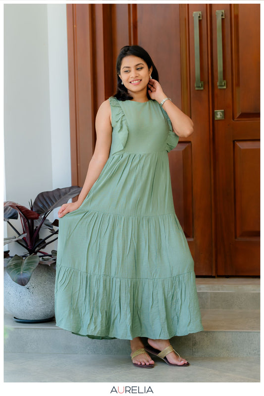 SLEEVELESS LAYERED DRESS